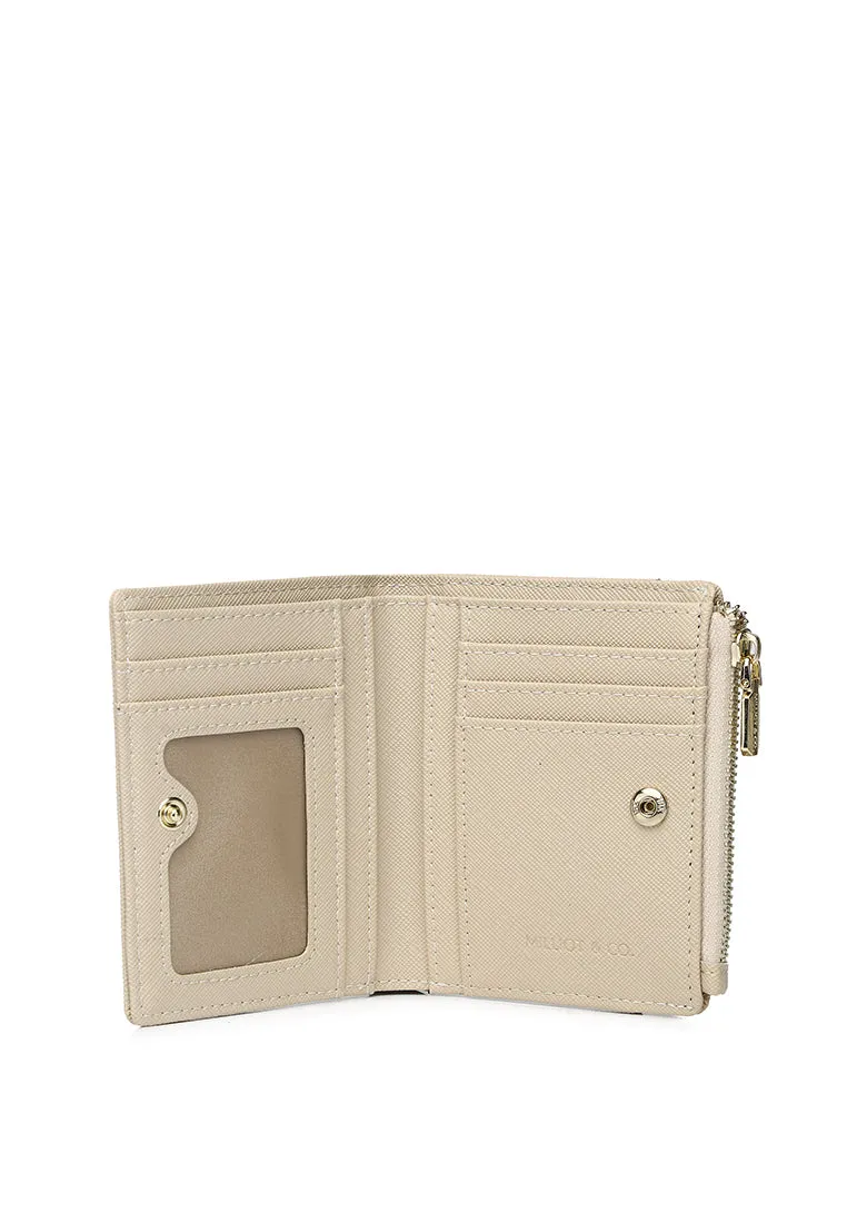 Chic Me Top Zip Mini Wallet (Beige)