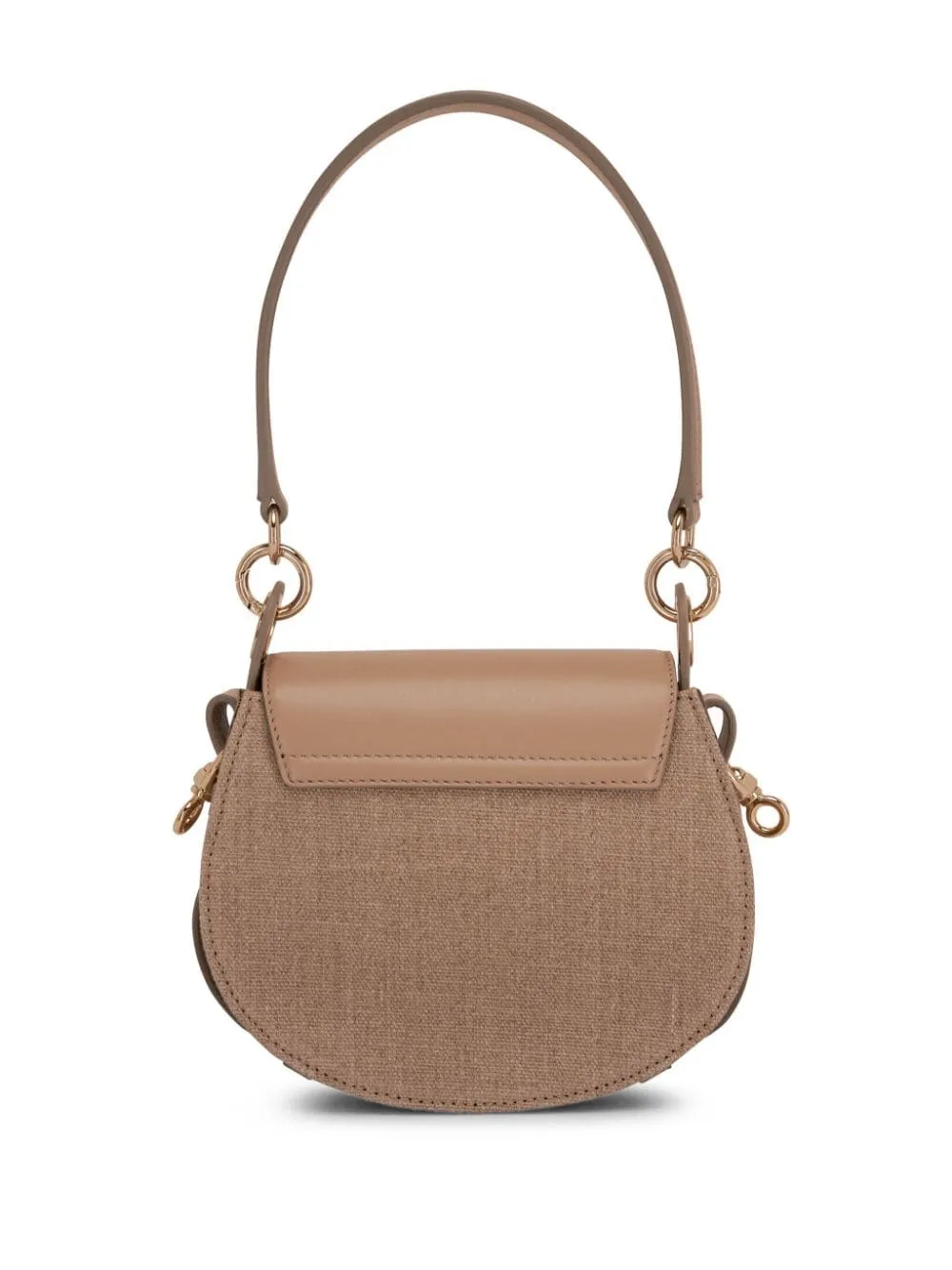 Chloé Tess Ring-Embellished Shoulder Bag Argyle Brown