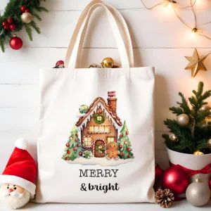 Christmas Tote Bag  - Gingerbread House