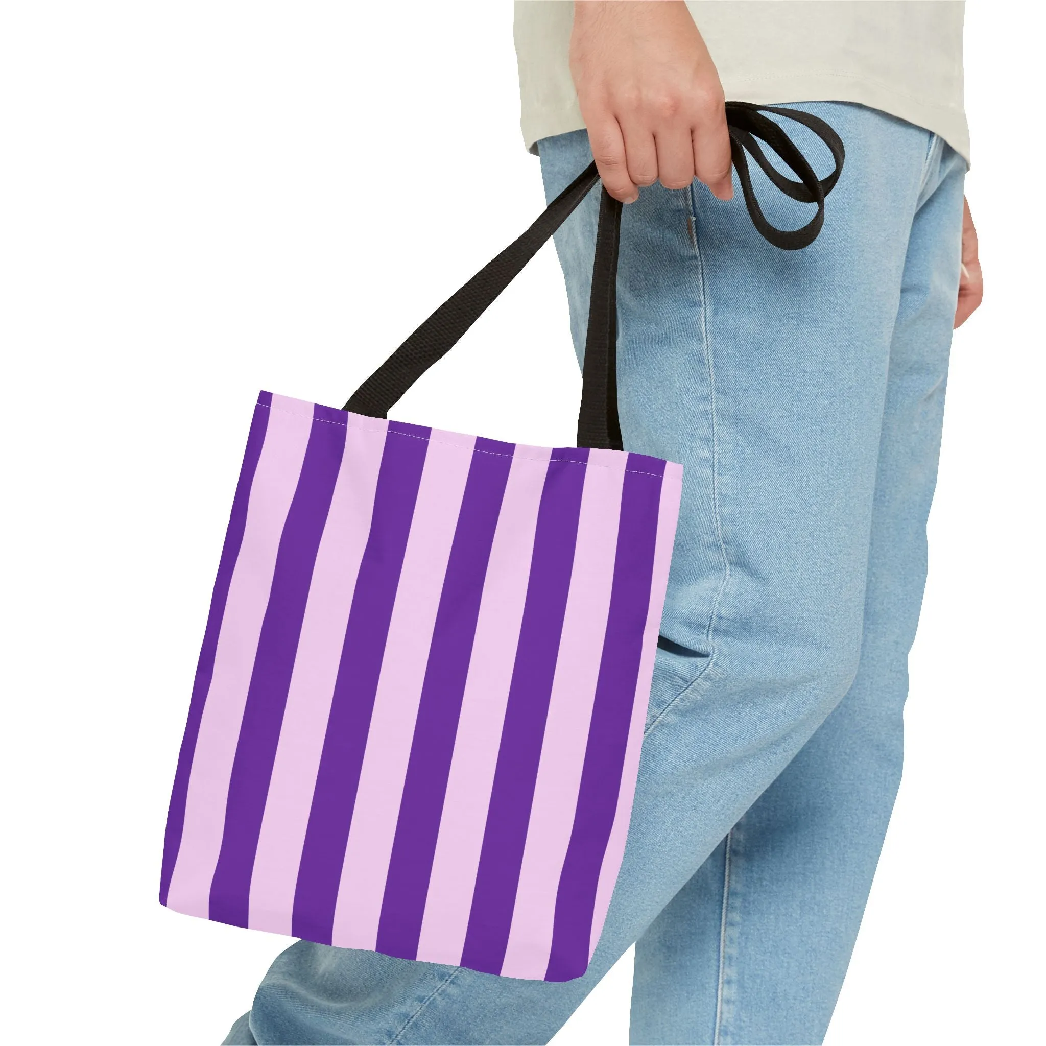 Classic Tote - Purple & Pink Stripes