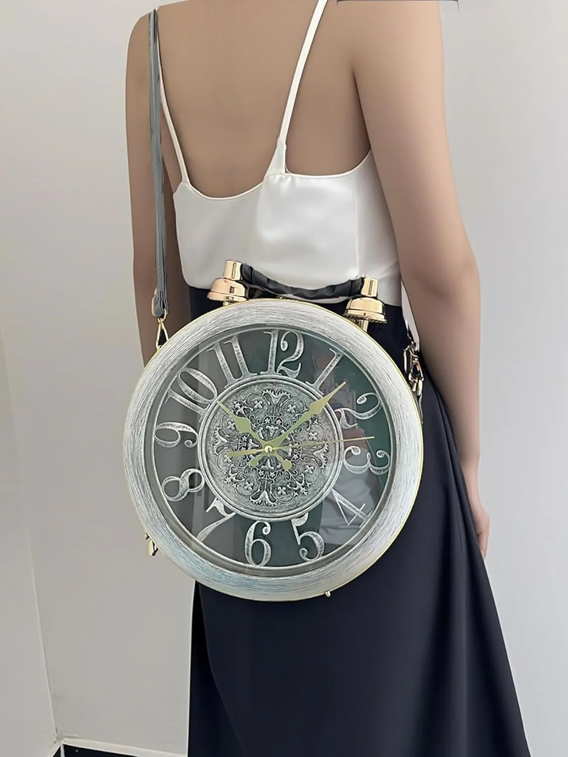 Clock Crossbody Purse and Handbags for Women Steampunk Style Vintage Shoulderbags Retro Fashion Unique Novelty Messenger Bags