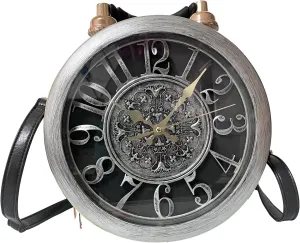 Clock Crossbody Purse and Handbags for Women Steampunk Style Vintage Shoulderbags Retro Fashion Unique Novelty Messenger Bags