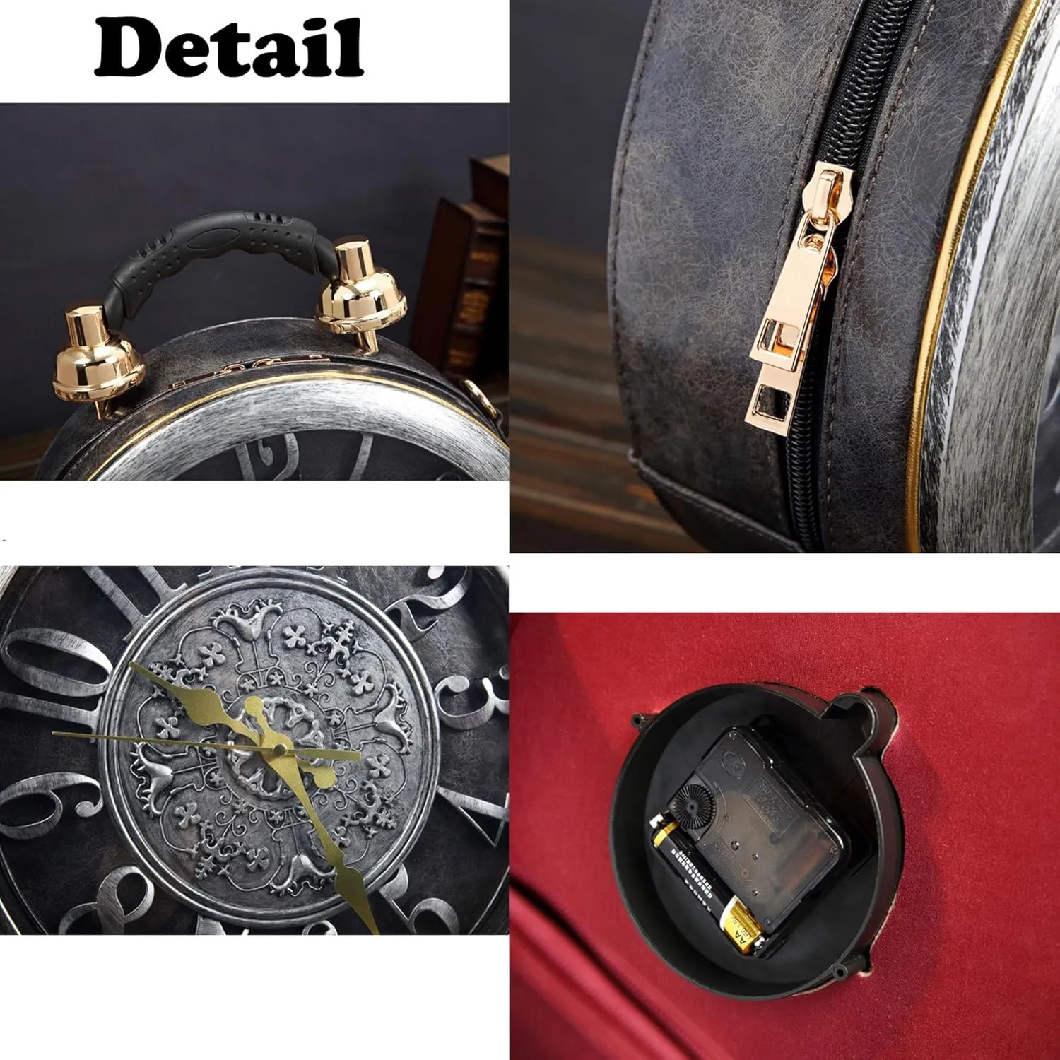 Clock Crossbody Purse and Handbags for Women Steampunk Style Vintage Shoulderbags Retro Fashion Unique Novelty Messenger Bags