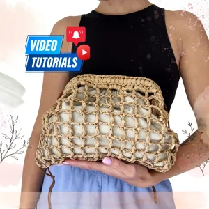 Clutch mesh raffia