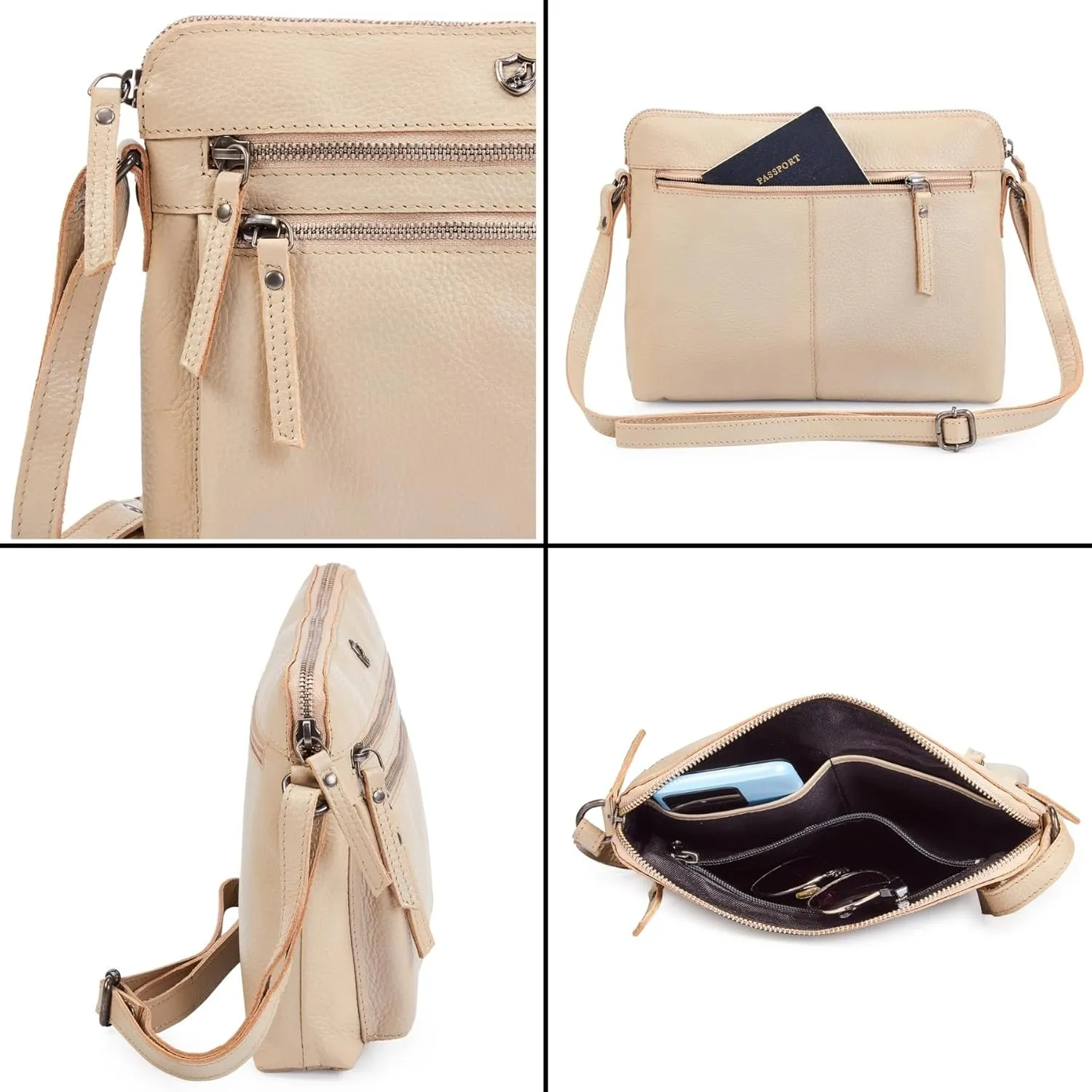 Cochoa Real Leather Soft Crossbody Bags for Women Small Purse Trendy Shoulder Sling Travel Crossover