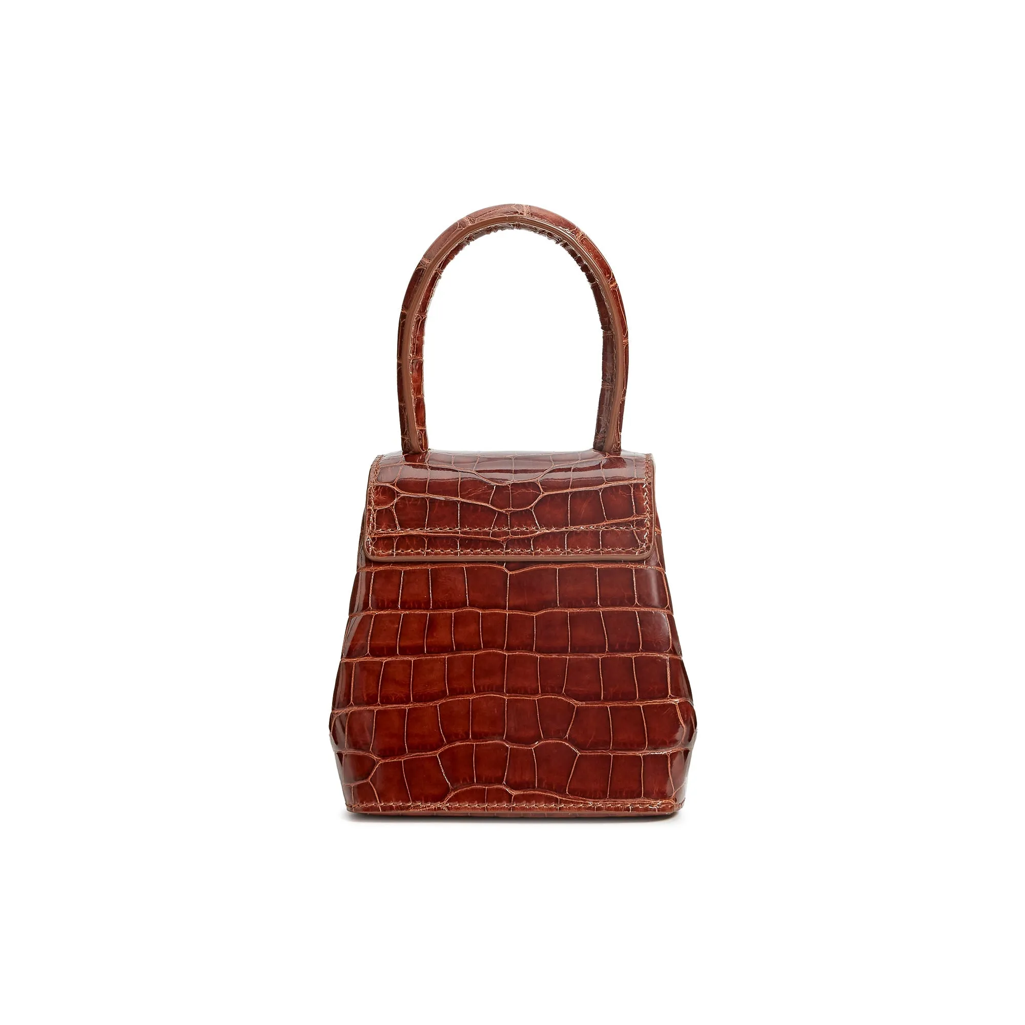 Cognac Crocodile Mini Liza
