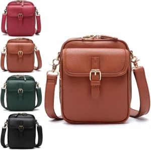 Collaboraten1 Crossbody Bag, UrvashiCrossbody Leather Bag, Retro Double-Layer Large Capacity Mini Crossbody Bags