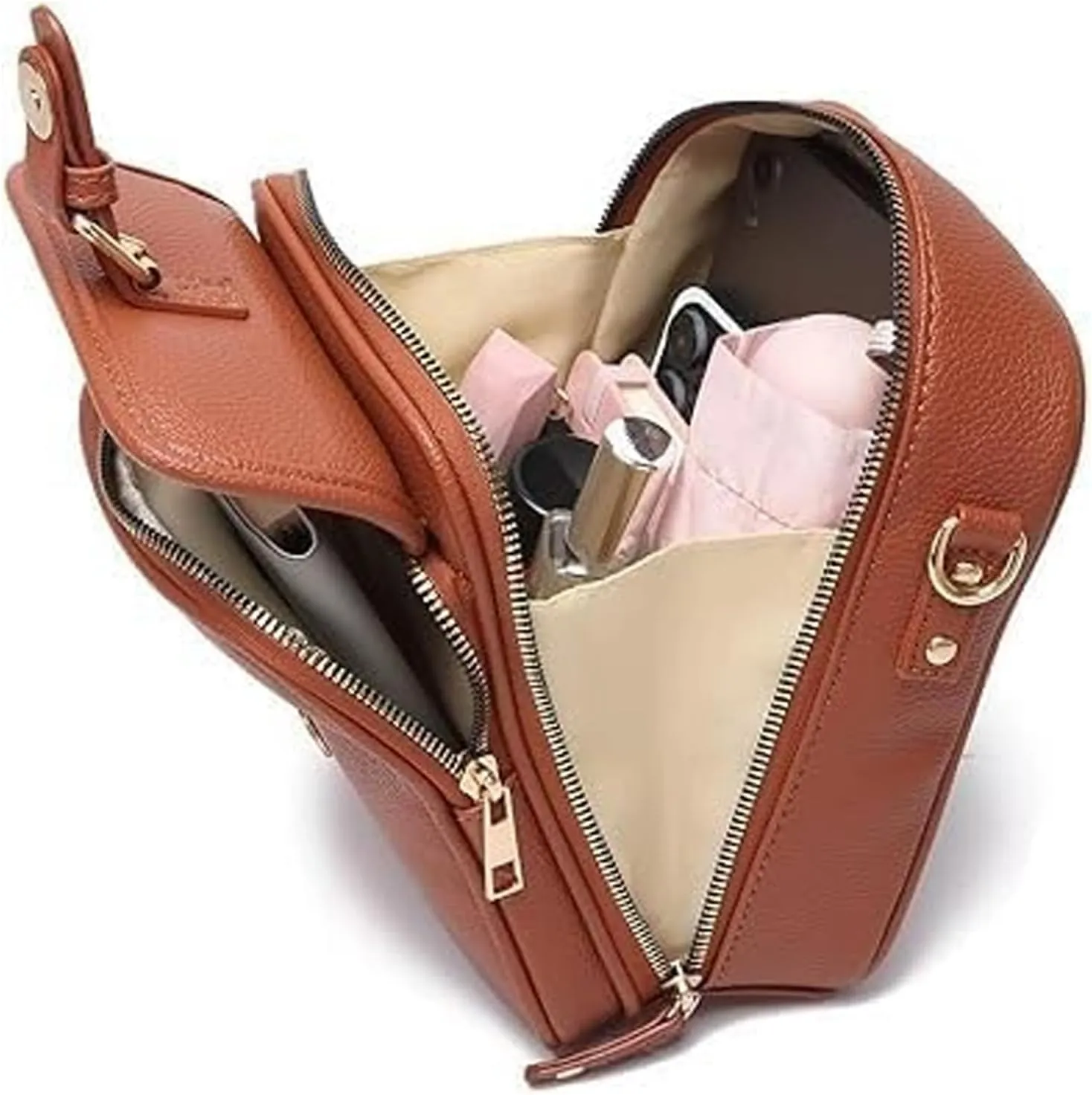 Collaboraten1 Crossbody Leather Bag,UrvashiCrossbody Bag,UrvashiVintage Double Layer Large Capacity Mini Cross Body Bags