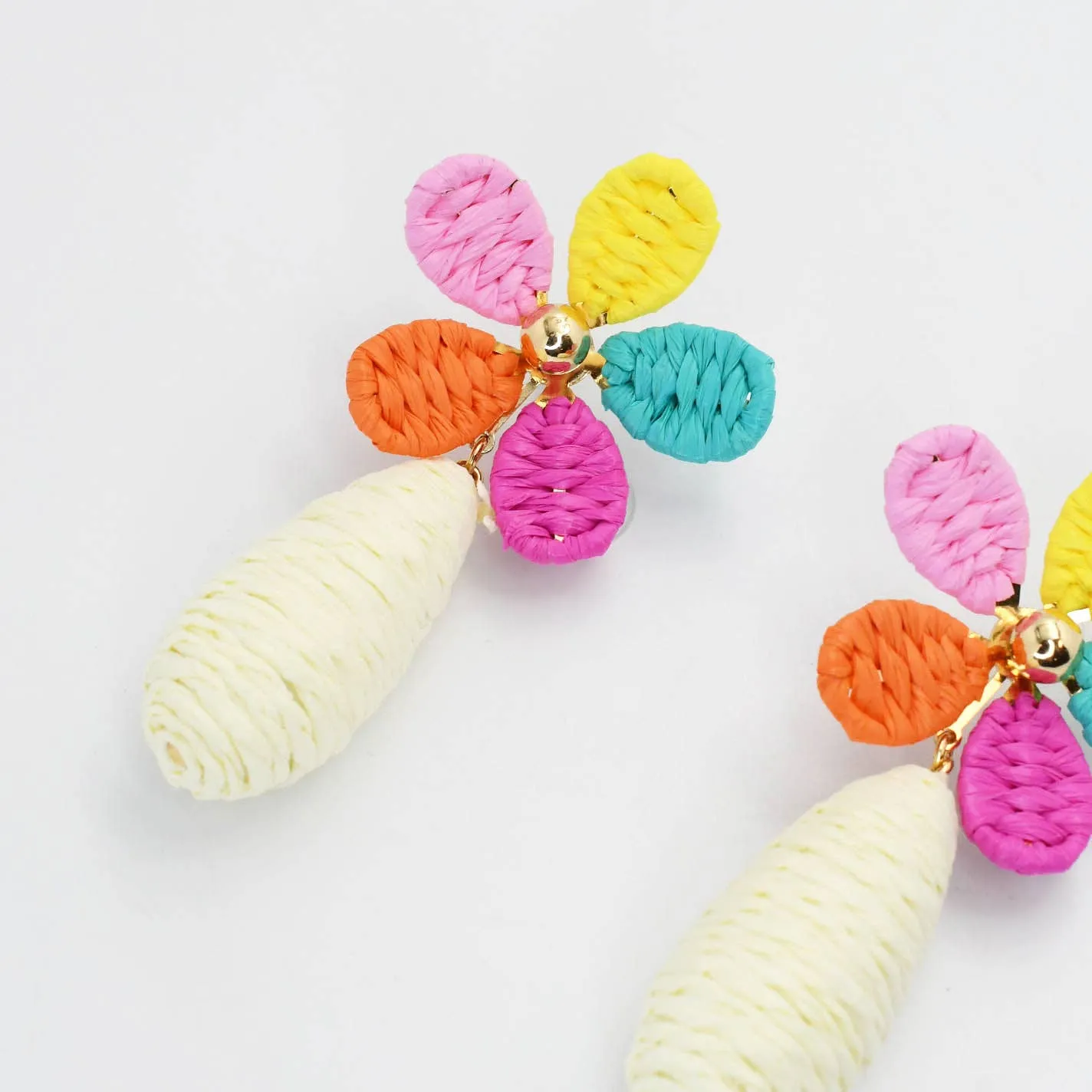 Colorful Floral Raffia