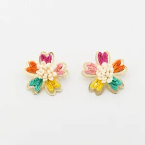 Colorful Floral Stud 