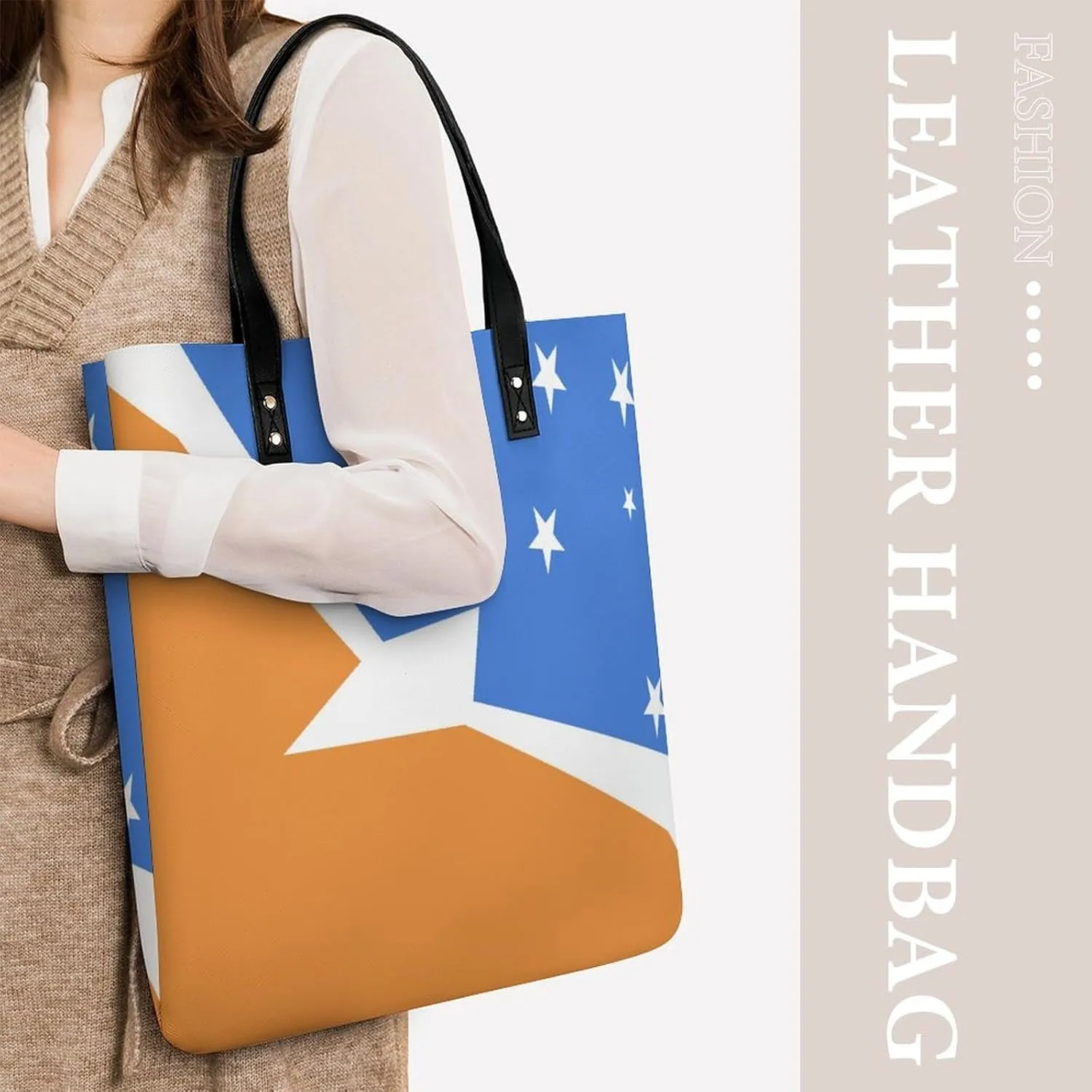 Comoros Flag Women's Tote Handbag Stylish and Spacious Leather Bag for Daily Use