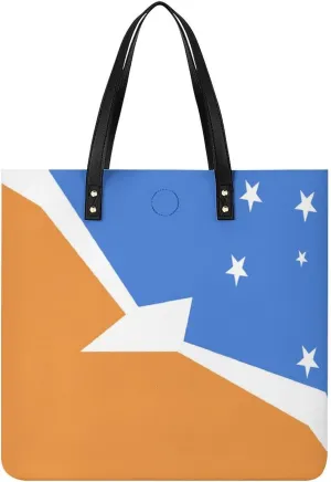 Comoros Flag Women's Tote Handbag Stylish and Spacious Leather Bag for Daily Use