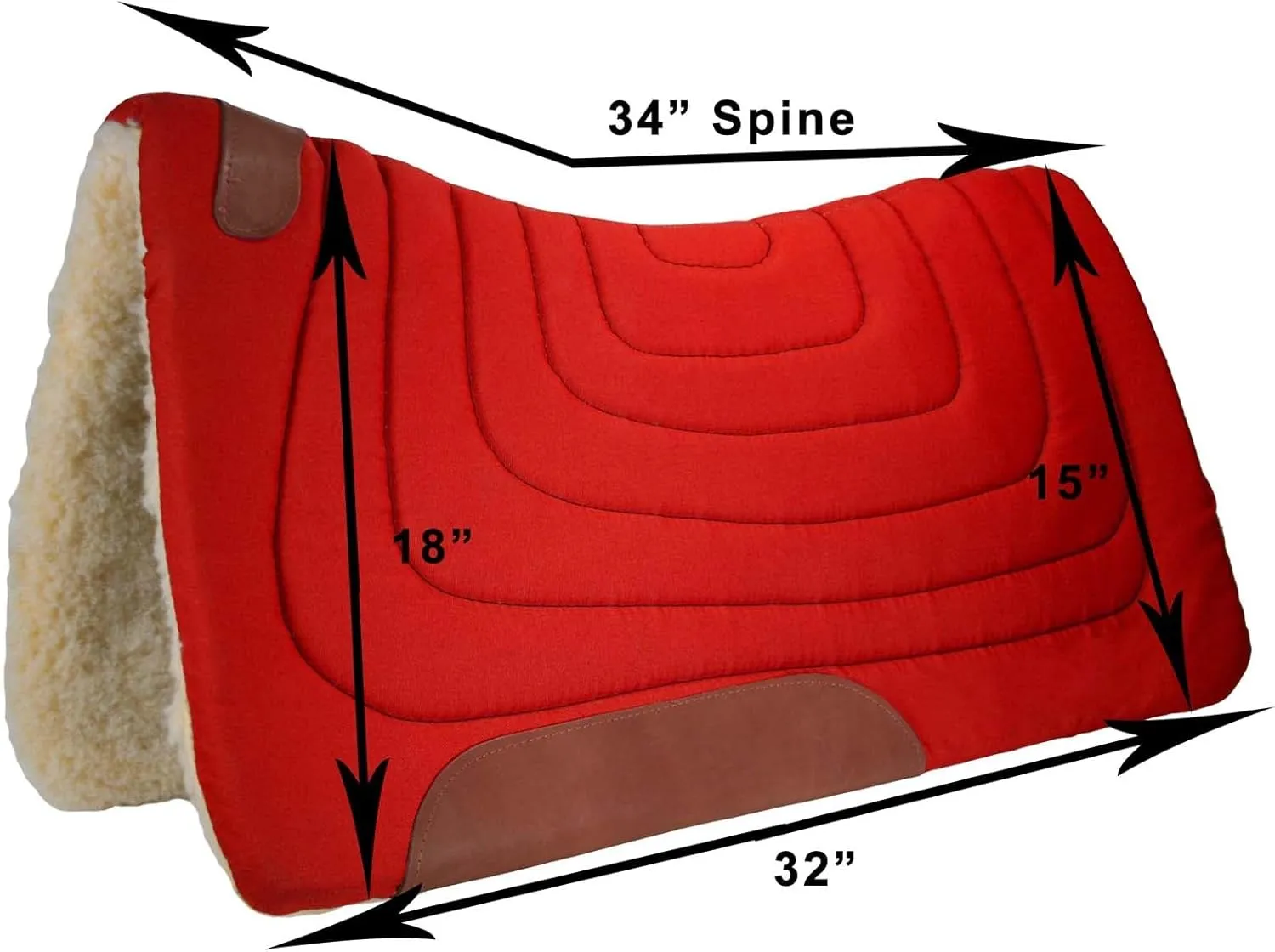 Contoured Canvas Western Saddle Pad Available in Mini Pony and Horse Sizing