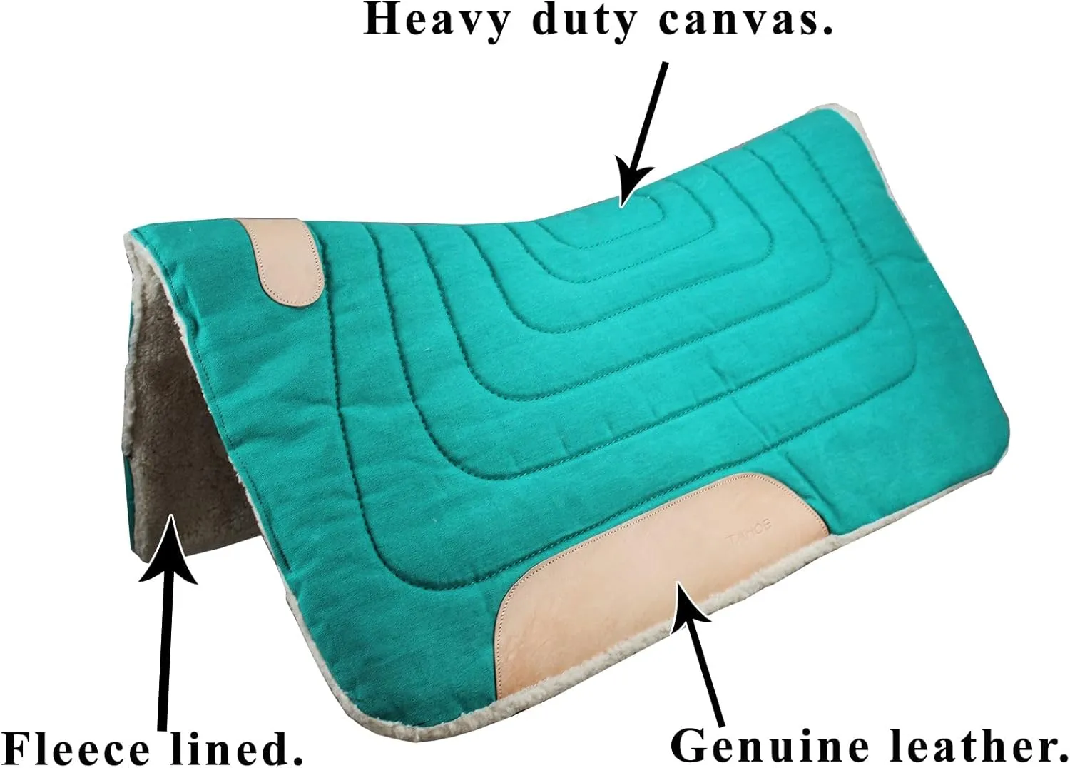 Contoured Canvas Western Saddle Pad Available in Mini Pony and Horse Sizing