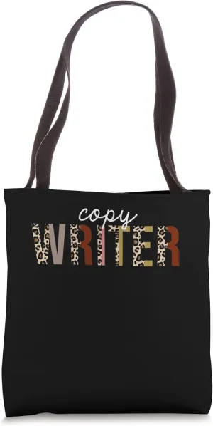 Copy Writer Leopard Print Funny Appreciation Tote Bag