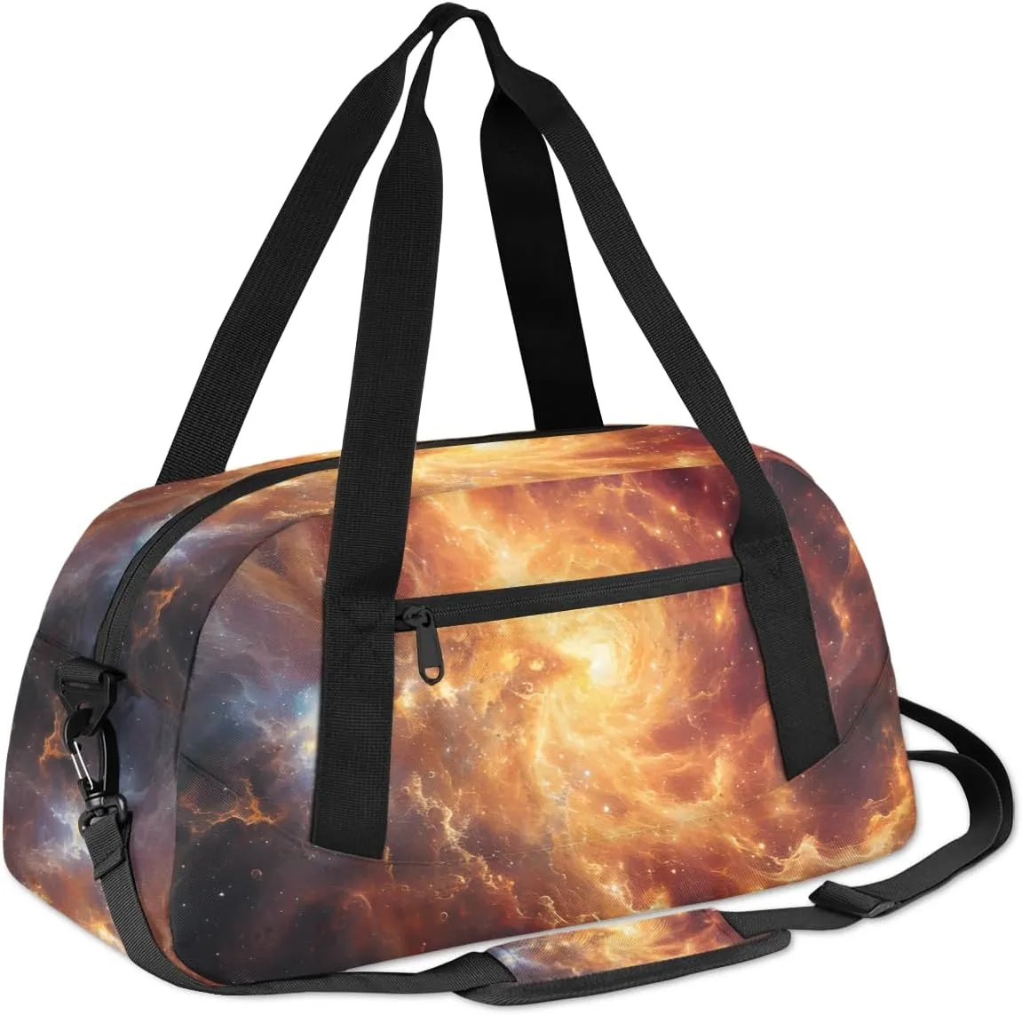Cosmic Sun Print Kids Duffle Bag Boys Girls Small Sport Dance Gym Bag for Overnight Travel Weekender Carry On