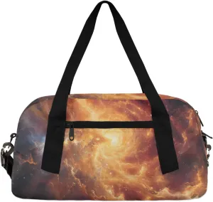 Cosmic Sun Print Kids Duffle Bag Boys Girls Small Sport Dance Gym Bag for Overnight Travel Weekender Carry On