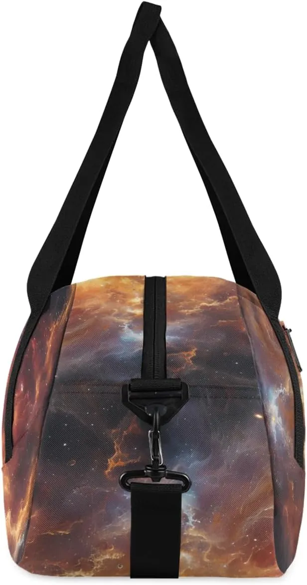 Cosmic Sun Print Kids Duffle Bag Boys Girls Small Sport Dance Gym Bag for Overnight Travel Weekender Carry On