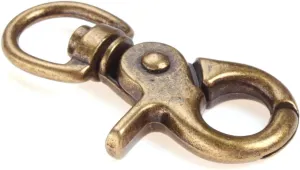 COTOWIN Pack of 10 Antique Brass Lobster Clasps Oval Swivel Trigger Clips Hooks Clips Snap for Straps Bags Belting Leathercraft
