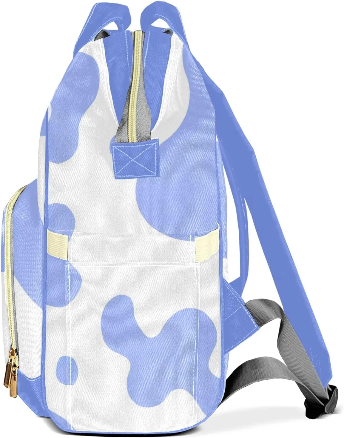 Cow Pattern Purple Diaper Bags Customized Mummy Nursing Casual Daypack Hiking Camping Baby Bags for Mom