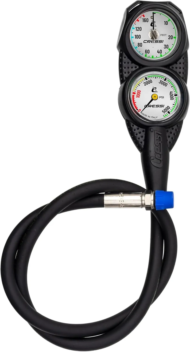 Cressi Scuba Diving Mini Console - Depth Gauge   Pressure Gauge - MiniConsole 2: made in Italy