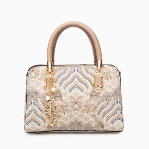 Crocodile pattern tote bag - vegan leather, compact & stylish