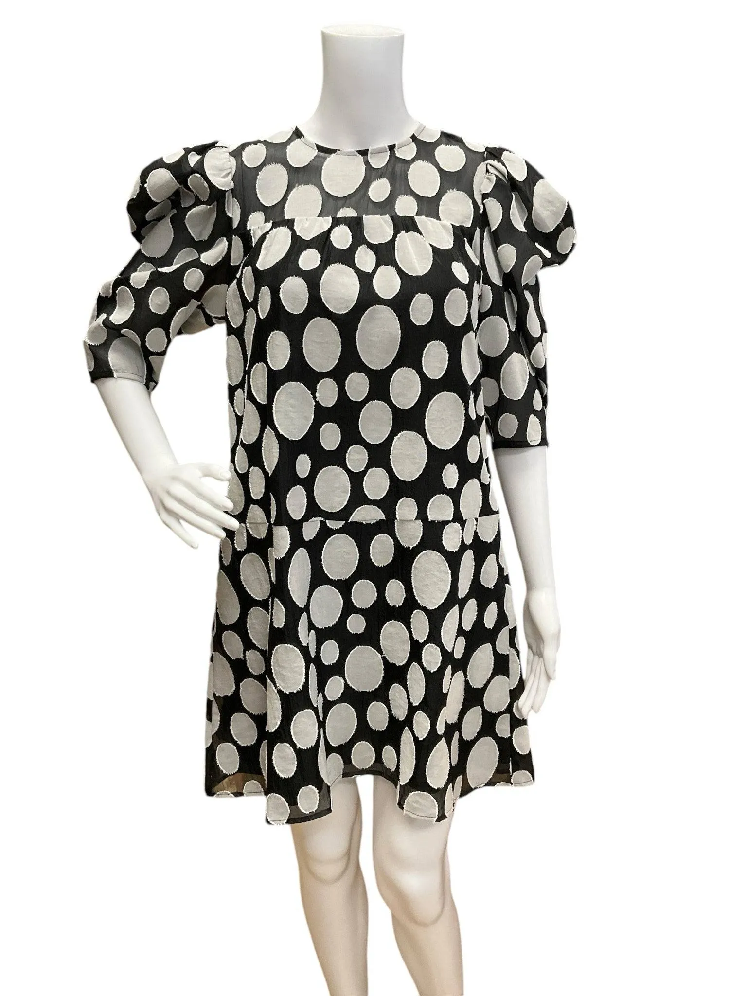 Crosby Gray/Black Polka Dot Dress Size XS
