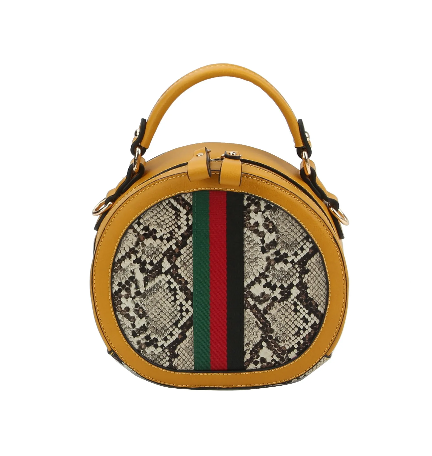 Crossbody bag with snake pattern