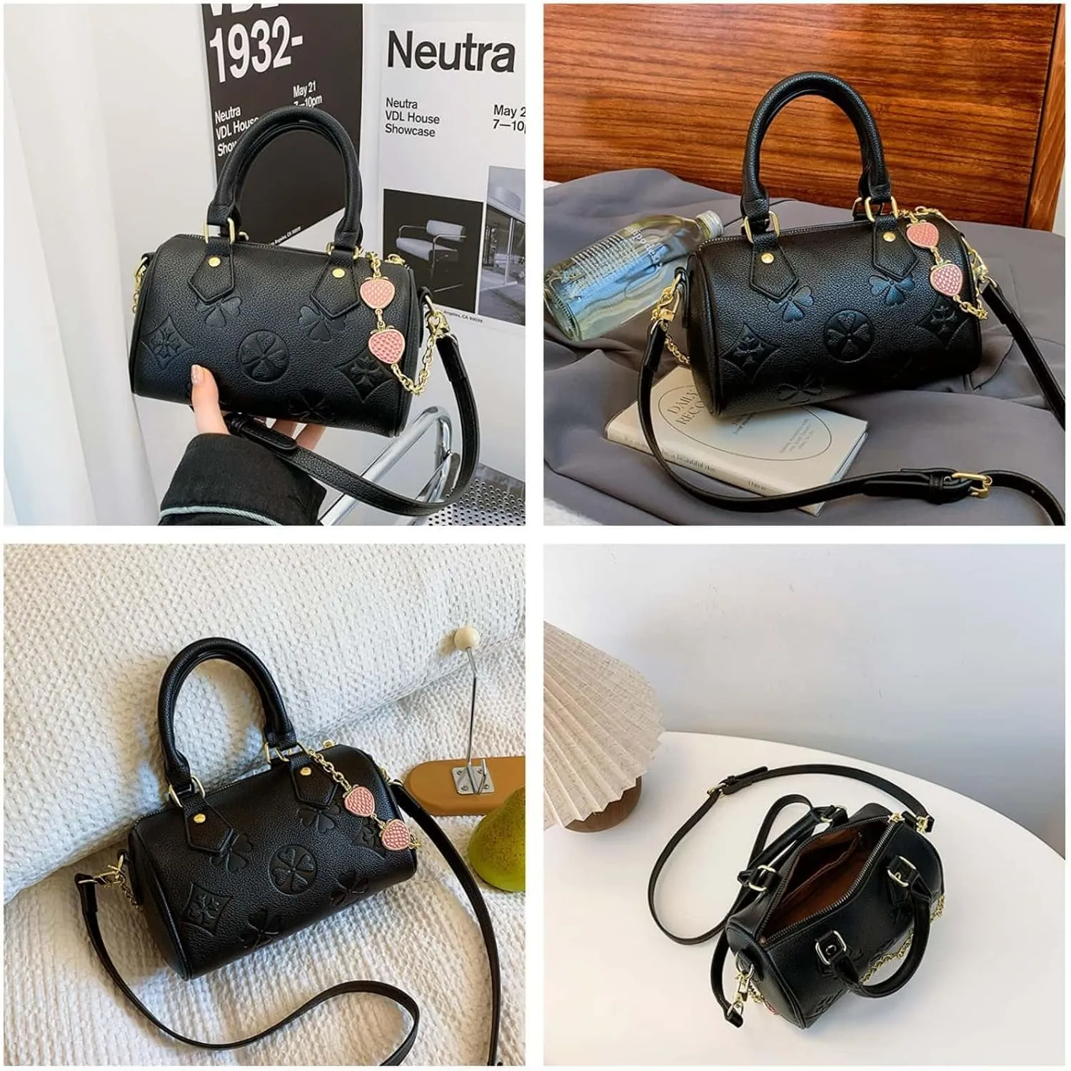 Crossbody Bags for Women Trendy Fashion Floral Pattern Large Tote Shoulder Bag Purse for Daily Use Work Shopping Party
