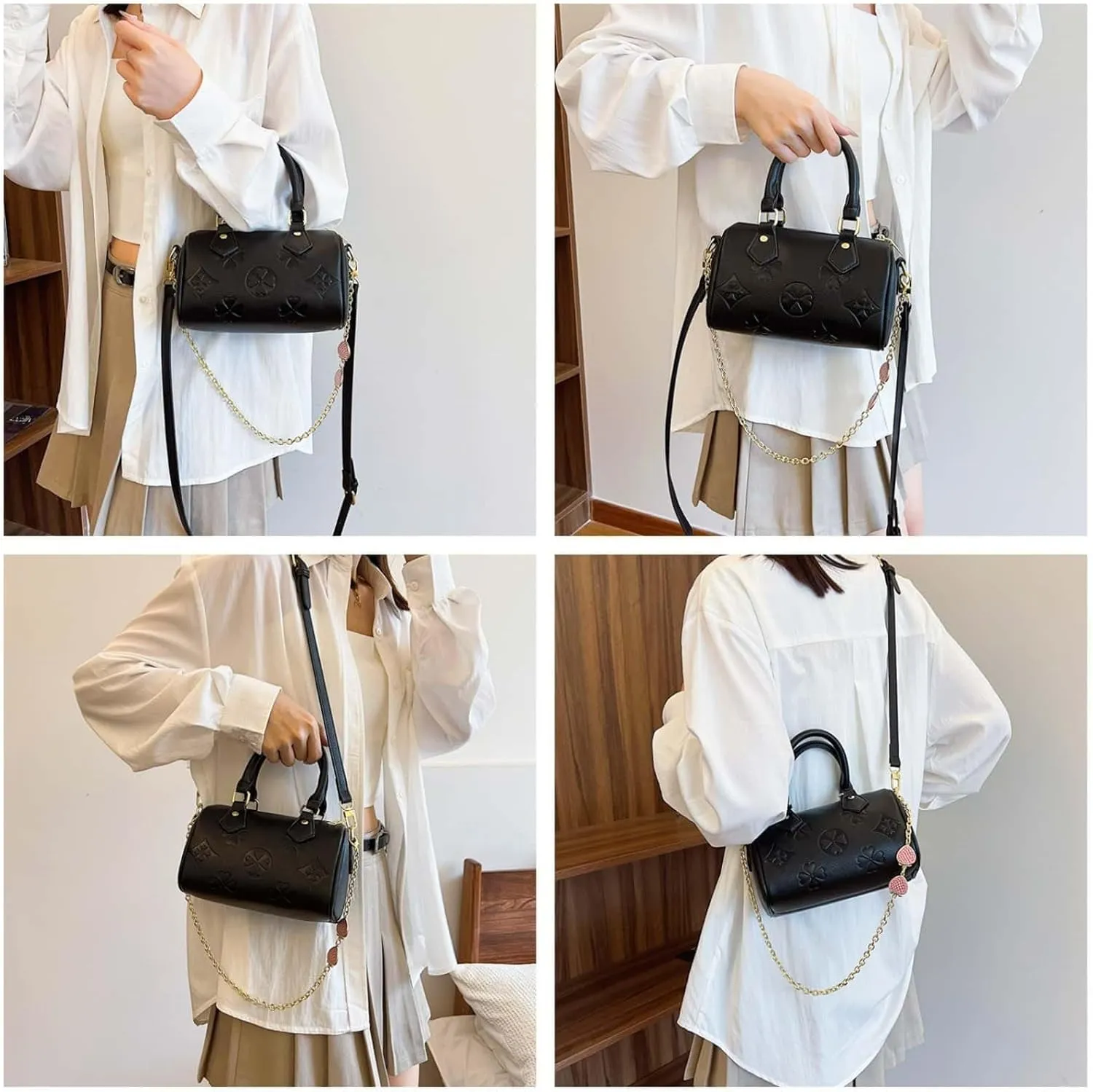 Crossbody Bags for Women Trendy Fashion Floral Pattern Large Tote Shoulder Bag Purse for Daily Use Work Shopping Party