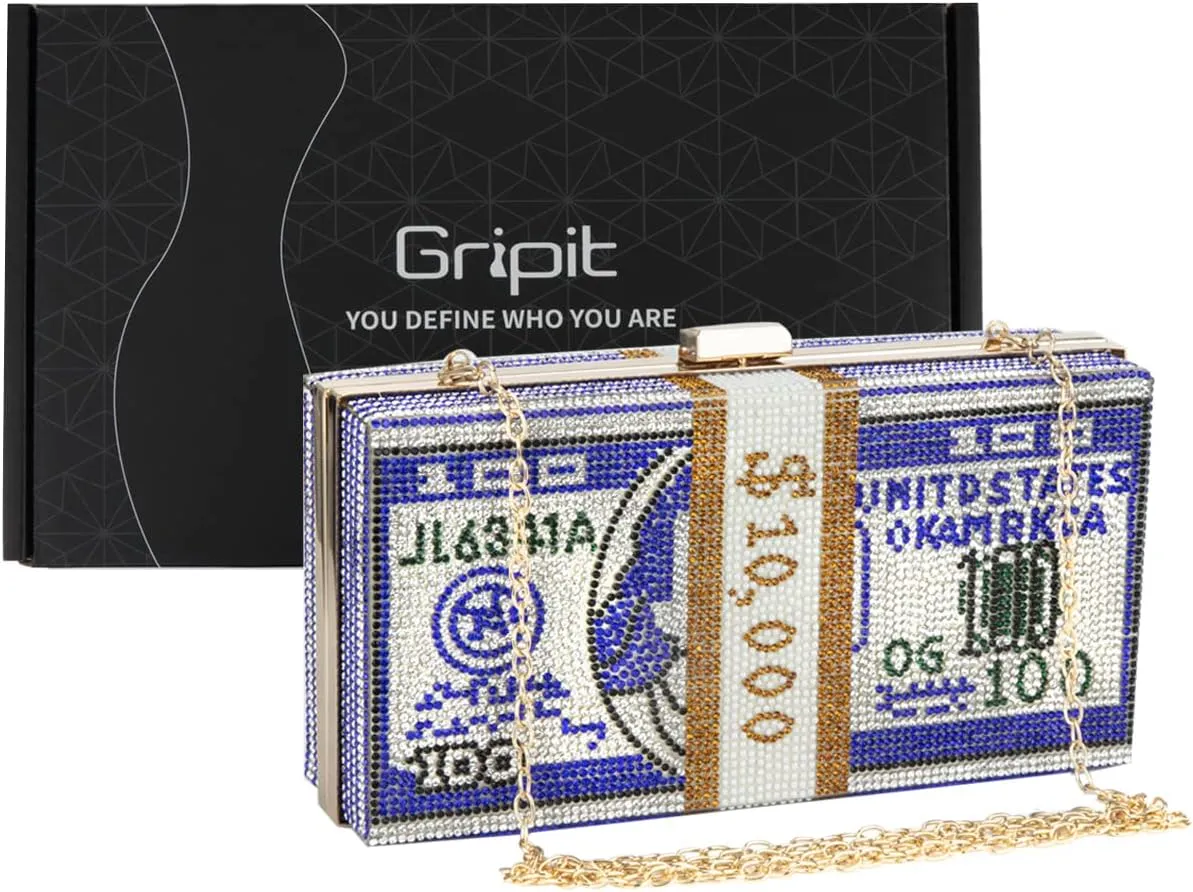 Crystal Money Bag Purse for Women Handbags Diamond Evening Purses and Clutches Wedding Glitter Money Clutch