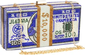 Crystal Money Bag Purse for Women Handbags Diamond Evening Purses and Clutches Wedding Glitter Money Clutch