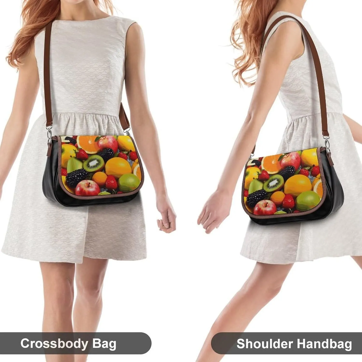 Cupcake Pattern Crossbody Bags for Women Travel Shoulder Bag Small Leather Cross Body Handbags