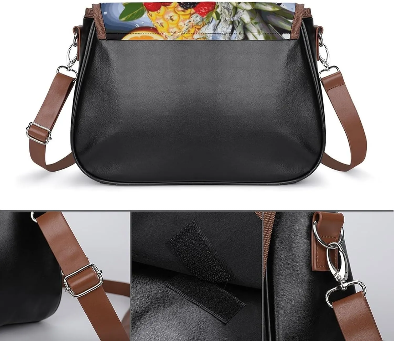 Cupcake Pattern Crossbody Bags for Women Travel Shoulder Bag Small Leather Cross Body Handbags