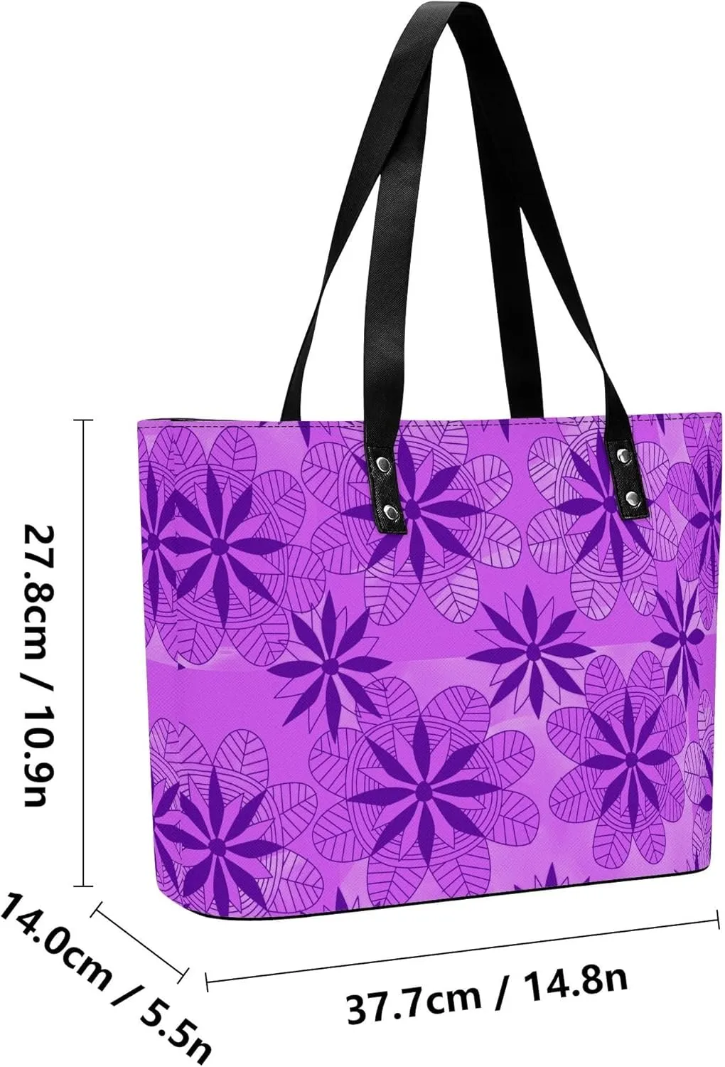 Custom Design Samoa Hibiscus Flower Leather Purse 2 Polynesian Women'S Tote Large Capacity Shoulder Bag
