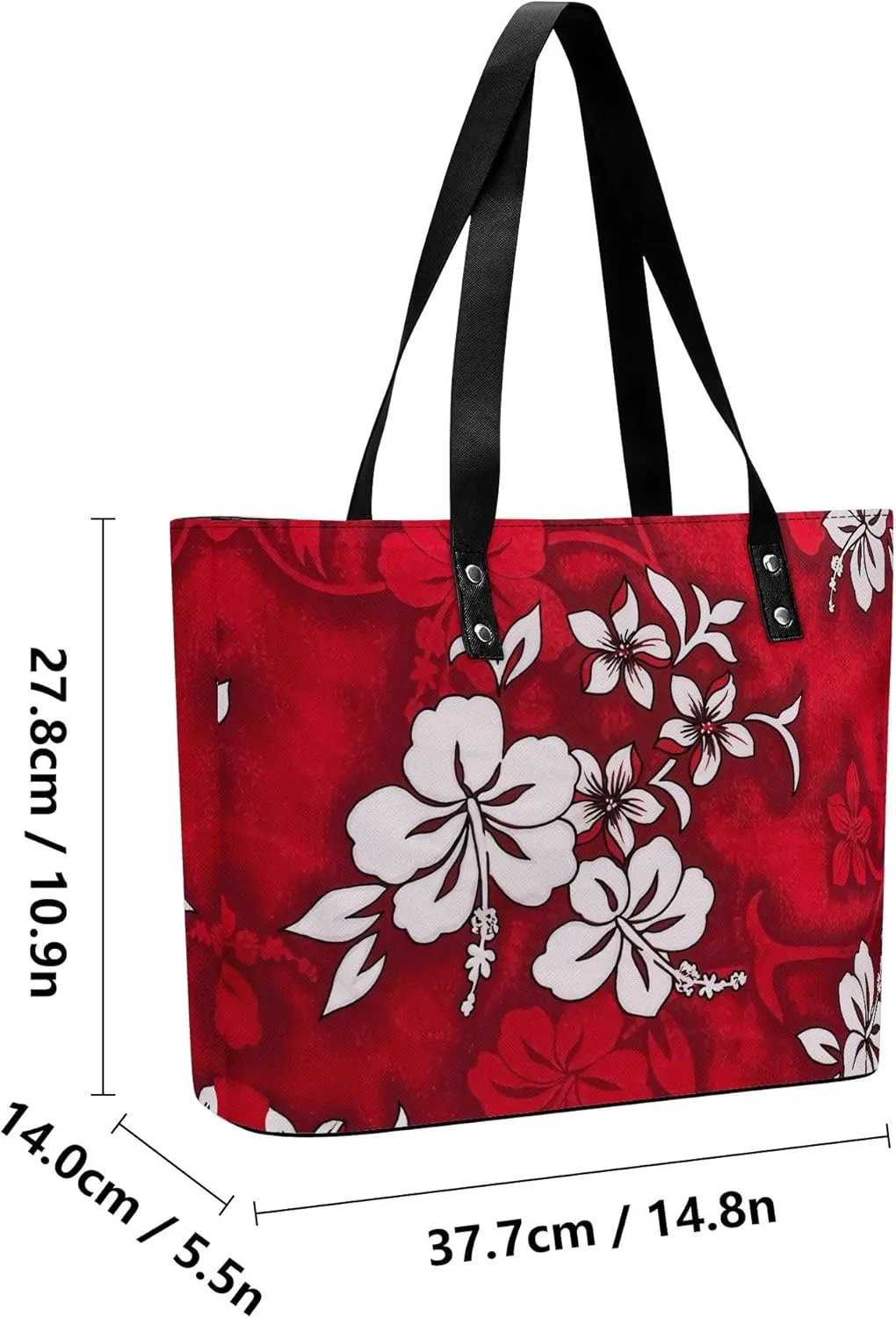 Custom Design Samoa Hibiscus Flower Leather Purse 2 Polynesian Women'S Tote Large Capacity Shoulder Bag