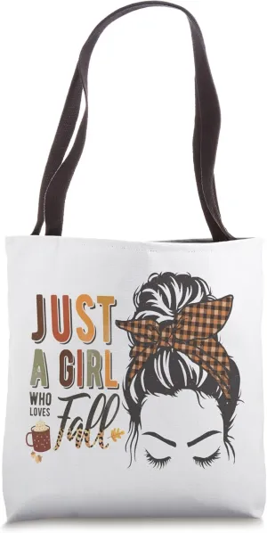 Cute Autumn Leopard Print Just A Gill Who Loves Fall Tote Bag