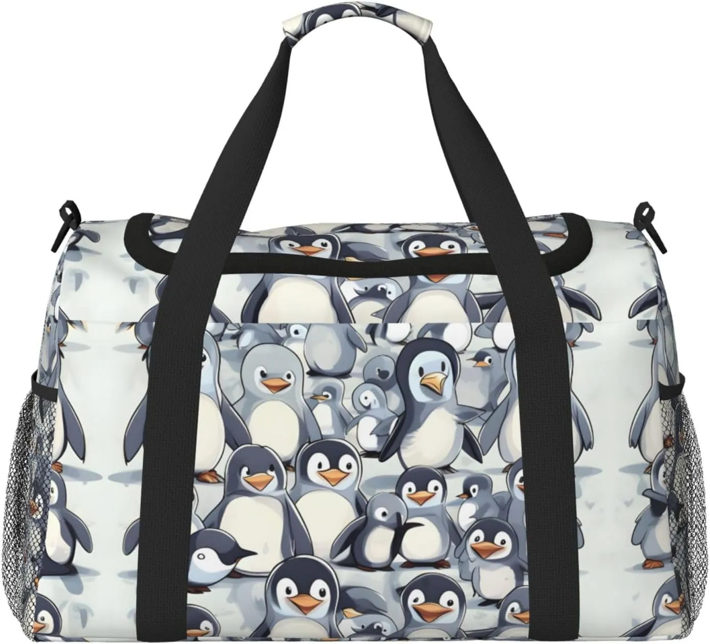 Cute Baby Penguins Sketch print Carry on Bag Underseat forTraveling Personal Item Bag Travel Duffel Bag Gym Bag for Women Men