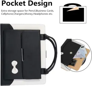 Cute Case for iPad Mini 5 2019 5th Generation/iPad Mini 4/3/2/1 - Smart Slim Handbag Leather Stand Cover with Auto Wake/Sleep Feature,Black