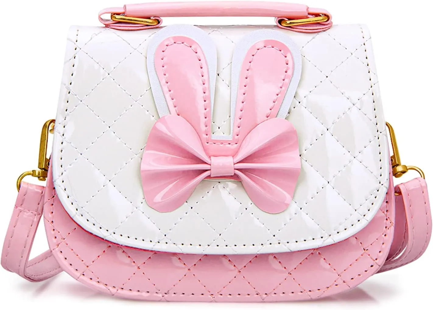 Cute Girls Purse Handbag Mini Cartoon Casual Messenger Shoulder Crossbody Bags (Pink)