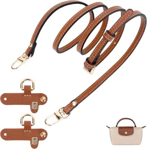 dadop Strap Kit Compatible with Longchamp Mini Bags - Leather Adjustable Purse Straps for Women's Mini Shoulder Bag