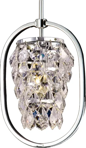 Dale Tiffany GH80292 Tooley Mini Pendant Light, Polished Chrome Finish