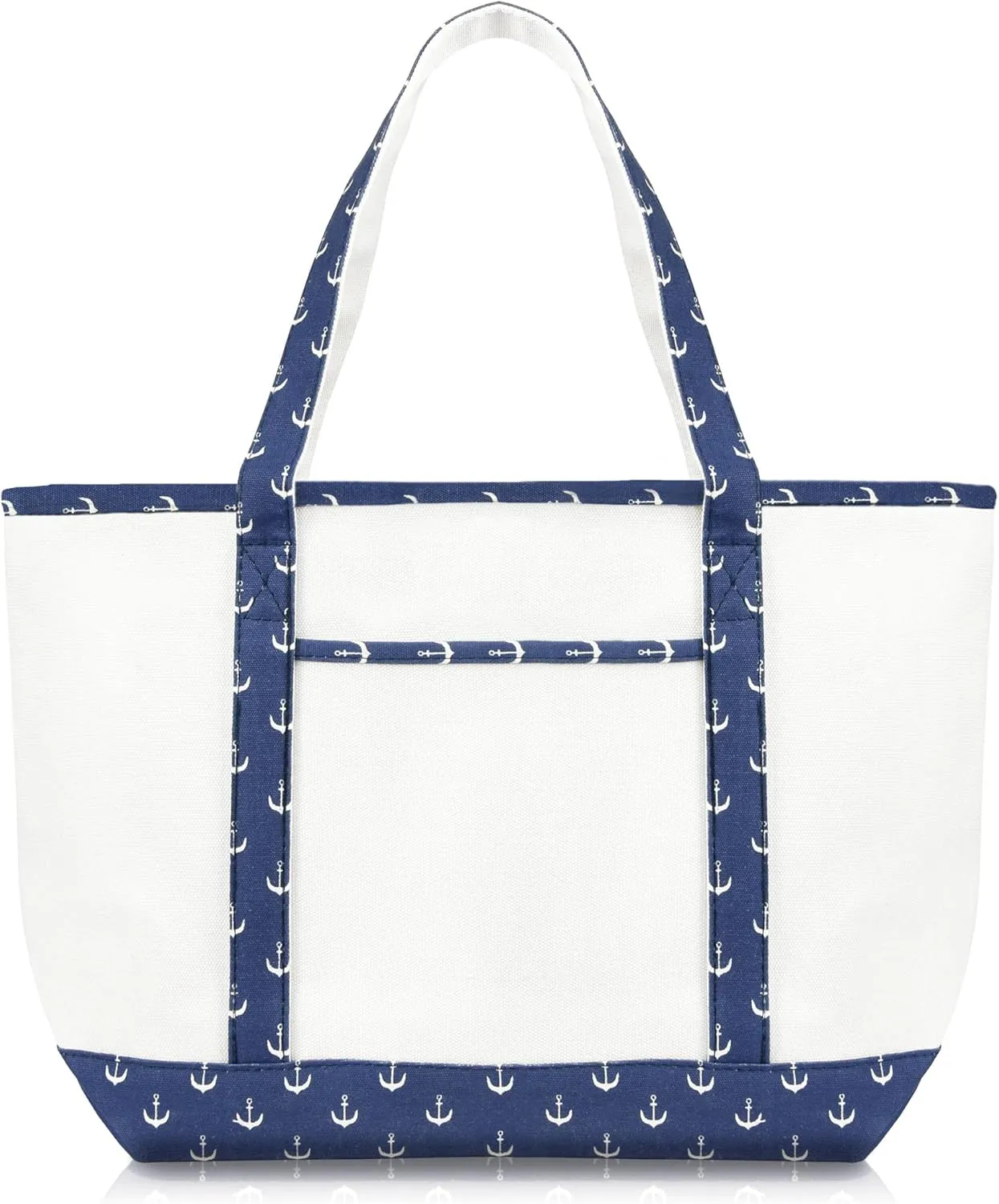 DALIX 23" Premium 24 oz. Cotton Canvas Shopping Tote Bag