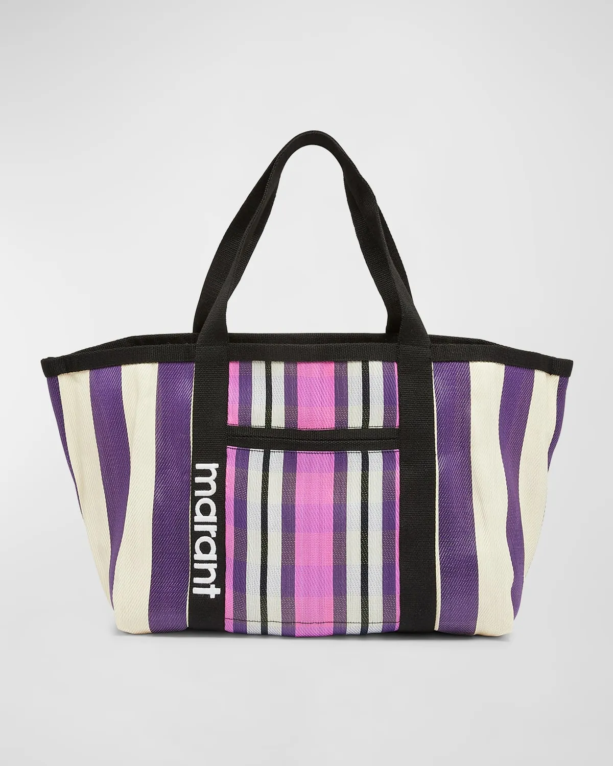 Darwen Striped Nylon Tote Bag
