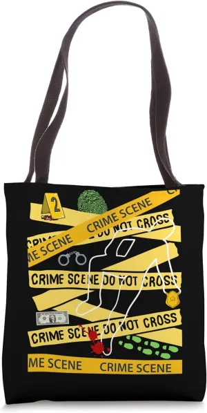 Detective Police Investigation Crime Scene Marker Print Tote Bag
