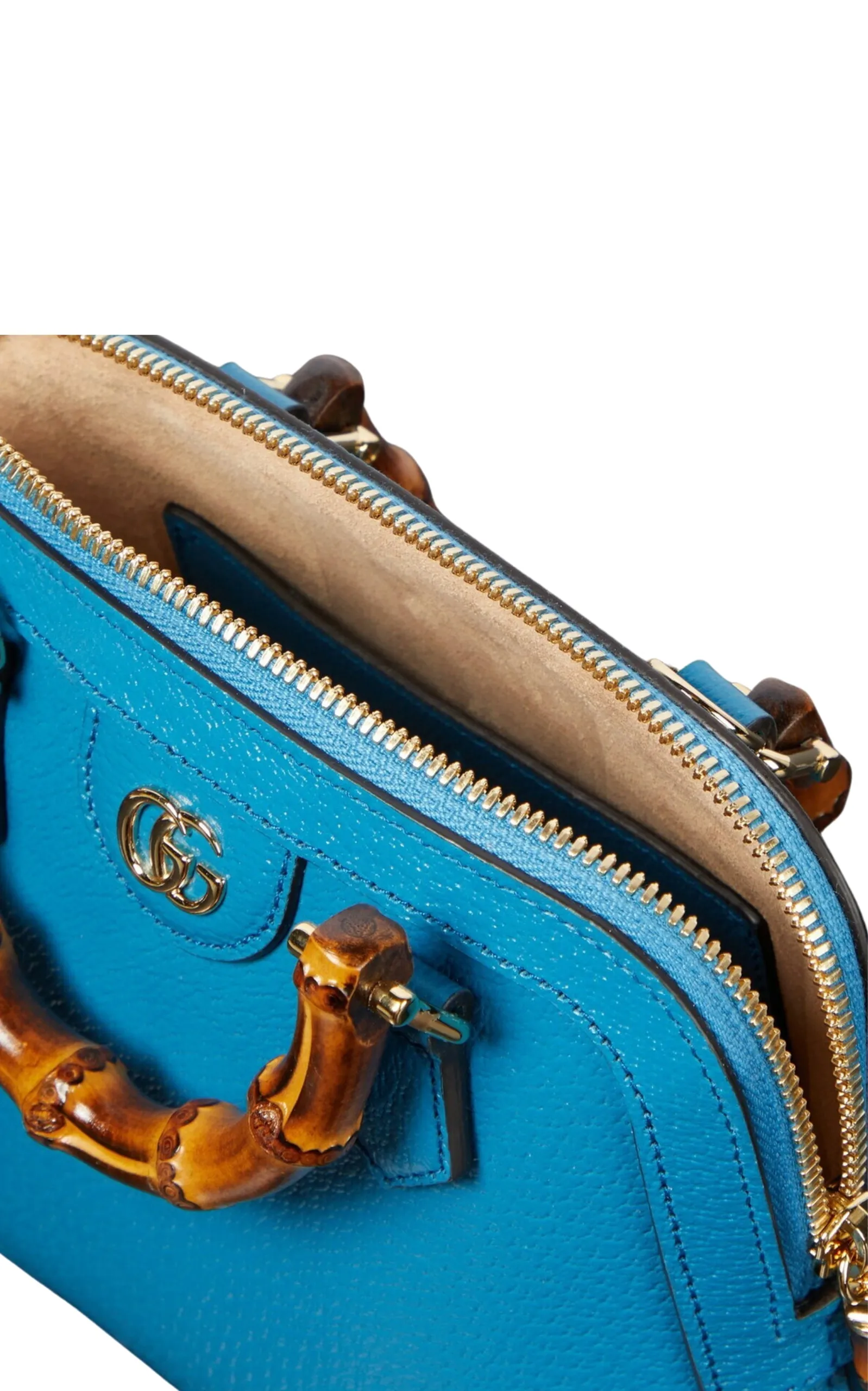 Diana Mini Blue Leather Tote