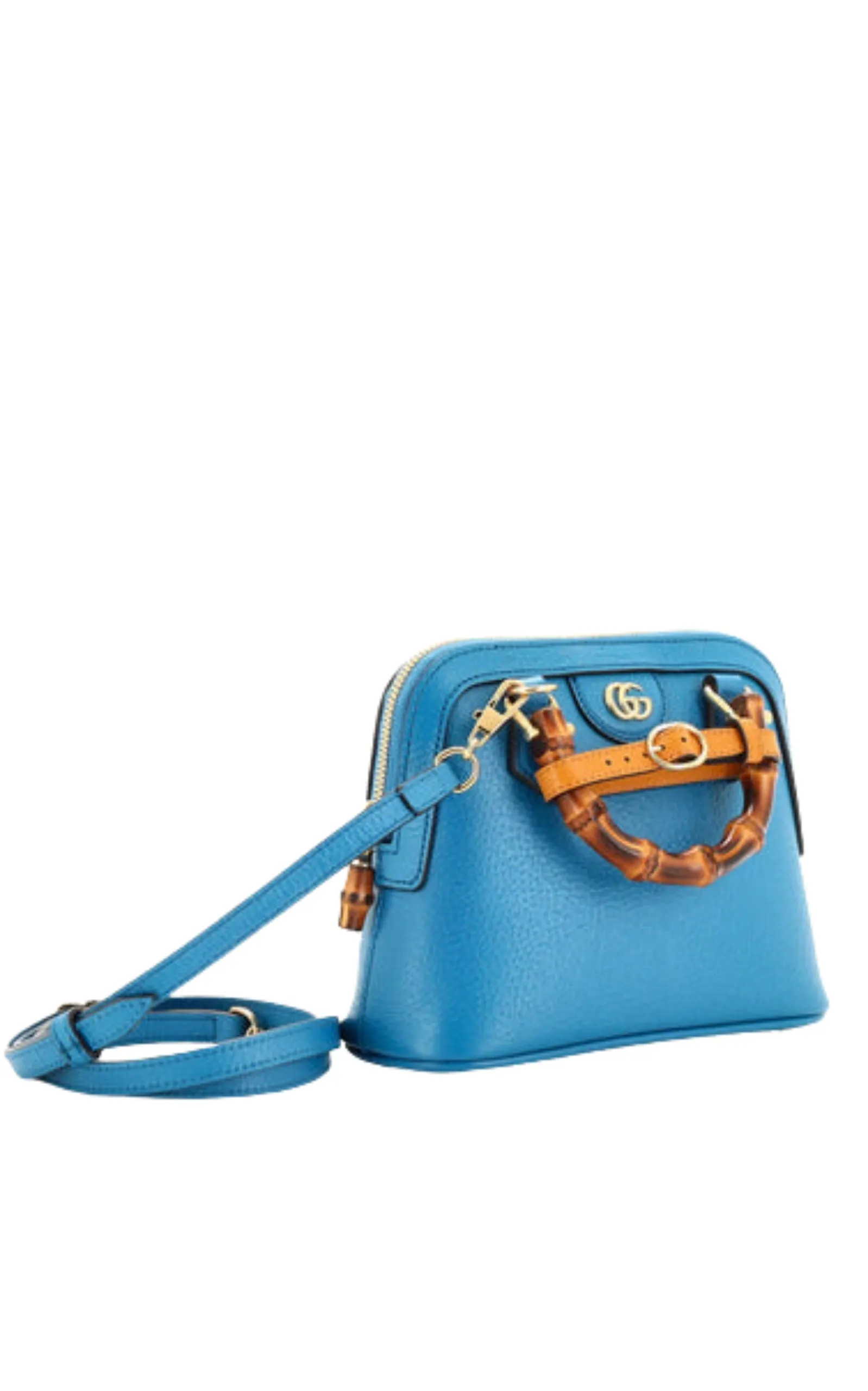 Diana Mini Blue Leather Tote