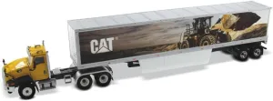 Diecast Masters 1:50 Scale Caterpillar CT660 Day Cab Tractor with CAT Mural Trailer | Transport Series Cat Trucks & Construction Equipment Model 85666