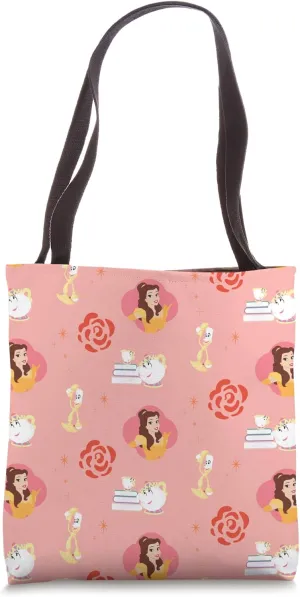 Disney Princess Belle Enchanted Print Pink Tote Bag