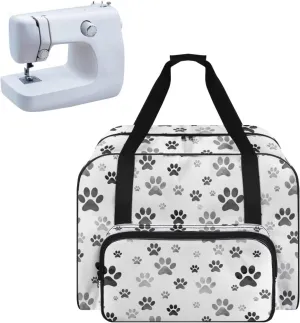 Dog Paw American Home Sewing Bag Tote Bag Organizer Sewing Supplies and Accessories，Fits Most Sewing Machines